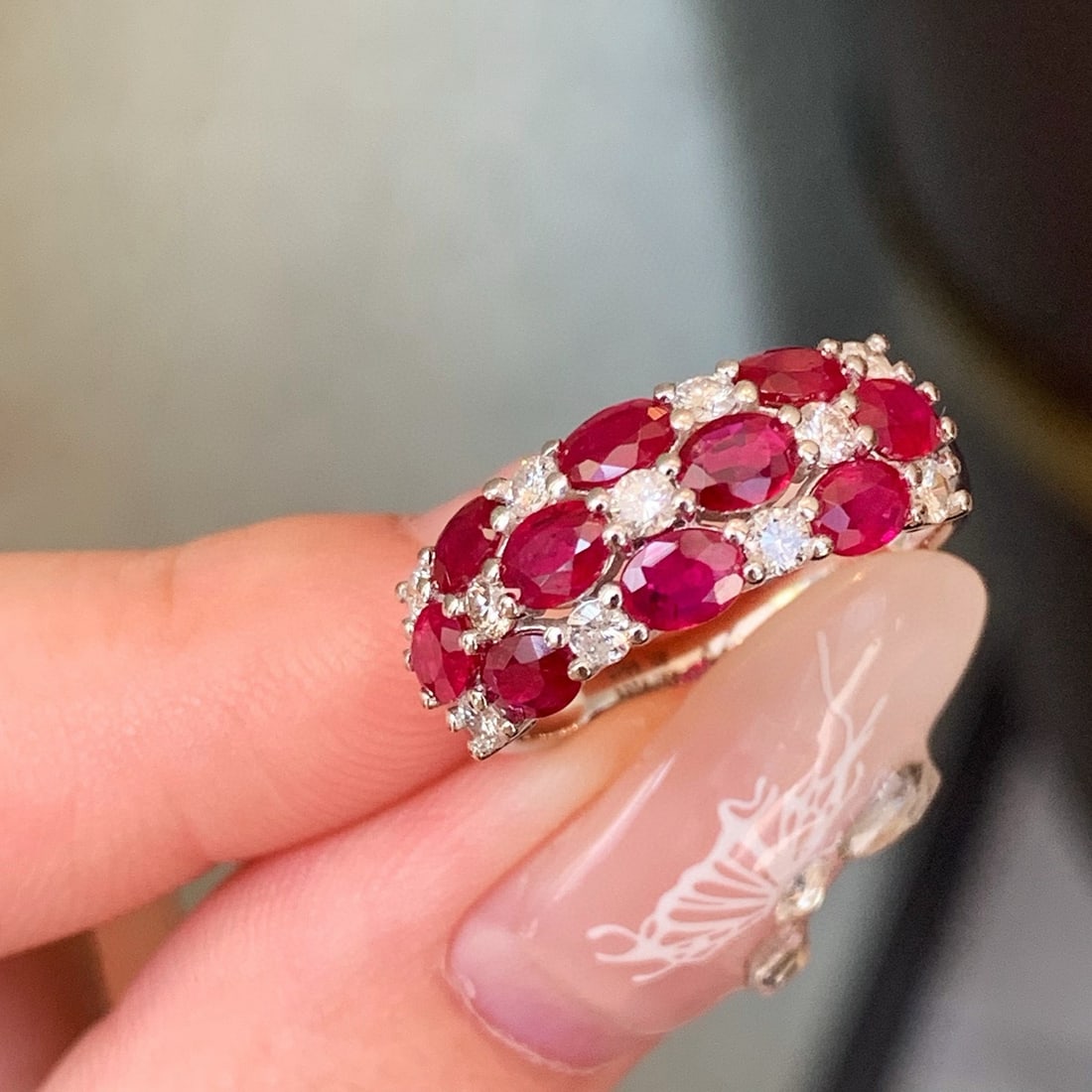 14k Gold 2.35 Ctw Natural Ruby & Diamond Ring - 3