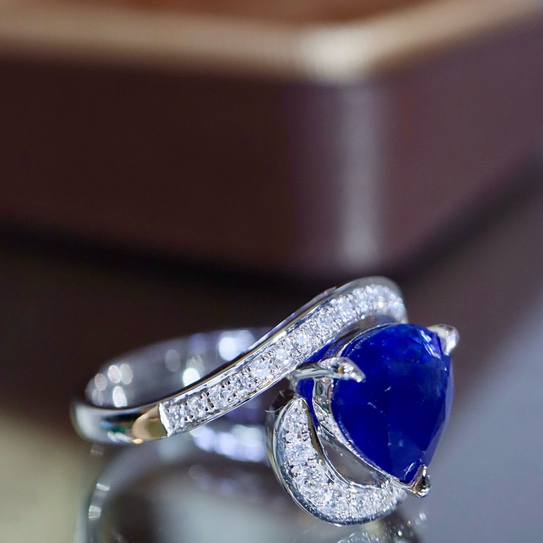 14k Gold 2.81 Ctw Natural Sapphire & Diamond Ring - 2