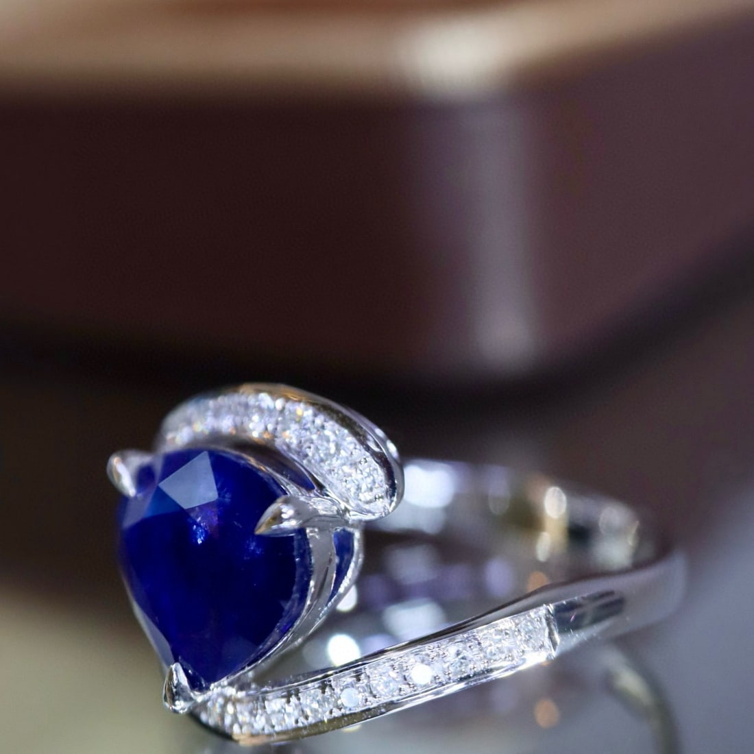 14k Gold 2.81 Ctw Natural Sapphire & Diamond Ring - 3