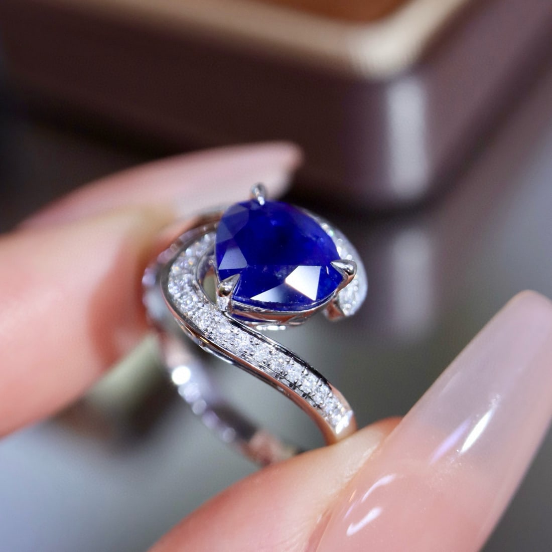 14k Gold 2.81 Ctw Natural Sapphire & Diamond Ring - 6