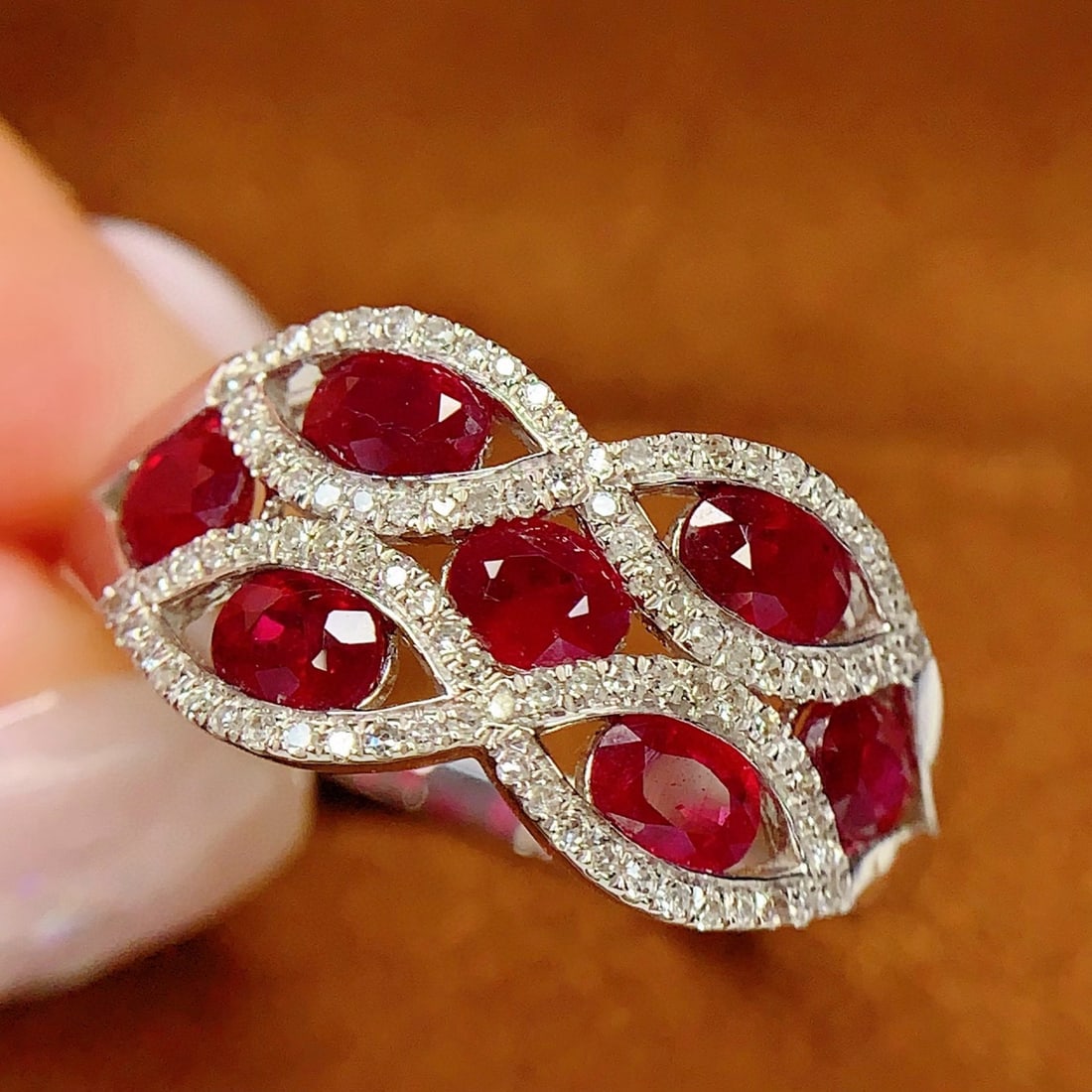 14k Gold 2.5 Ct Natural Ruby & Diamond Ring - 2