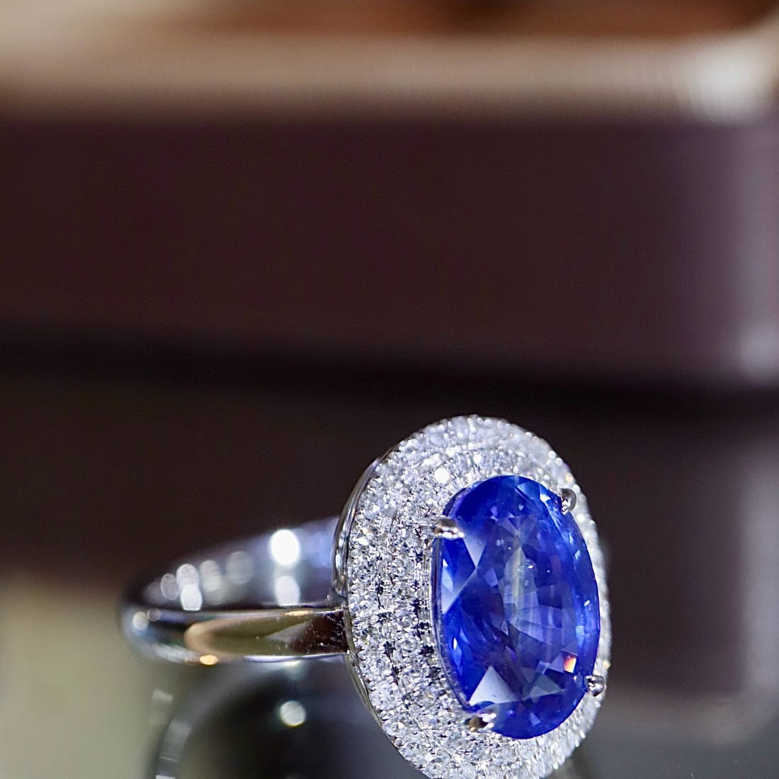 14k Gold 2.69 Ctw Natural Sapphire & Diamond Ring - 2
