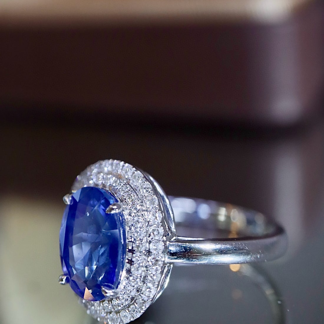 14k Gold 2.69 Ctw Natural Sapphire & Diamond Ring - 3