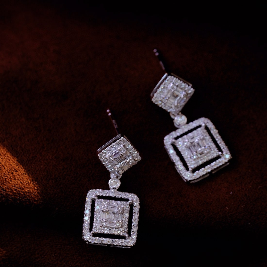 14k Gold 1.3 Ct Natural H Diamond Earrings - 5