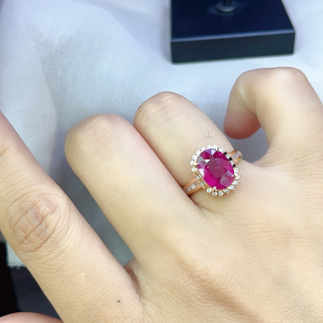 14k Gold 2.50 Ct Natural Tourmaline & Diamond Ring - 3
