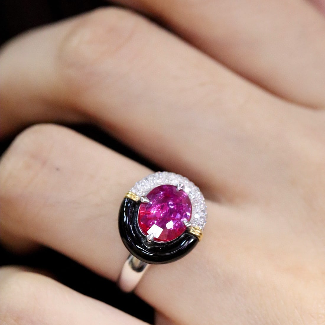 14k Gold 1.42 Ctw Natural Ruby & Diamond Ring - 2