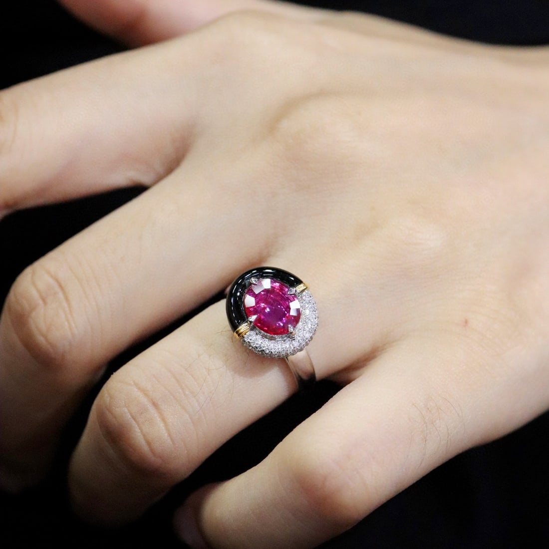 14k Gold 1.42 Ctw Natural Ruby & Diamond Ring - 3