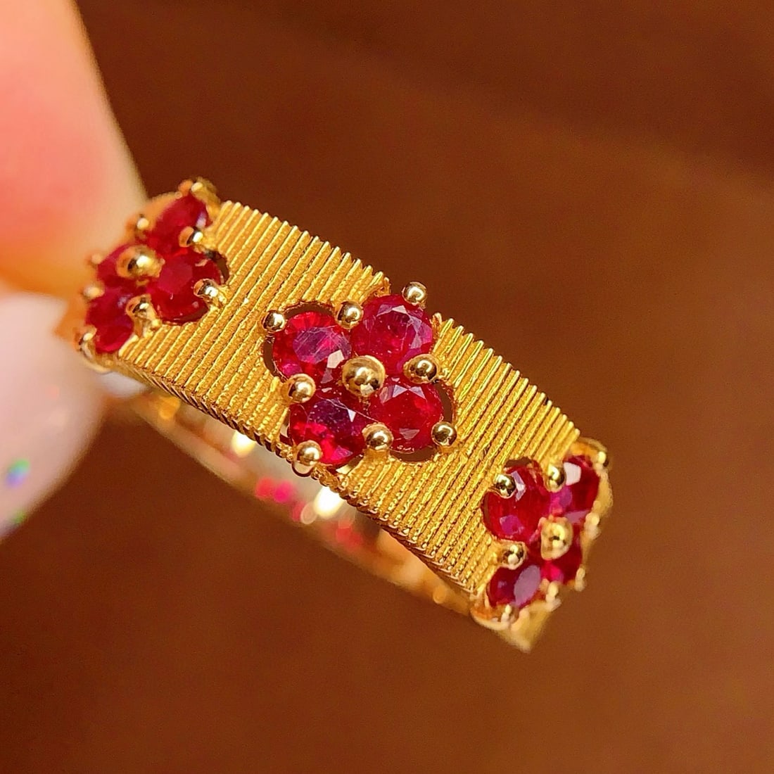14k Gold 1.2 Ct Natural Ruby Ring - 3