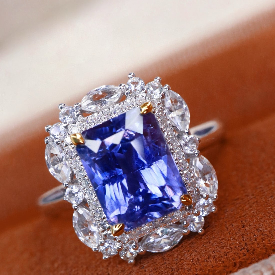 14k Gold 1.43 Ctw Natural Sapphire & Diamond Ring - 2