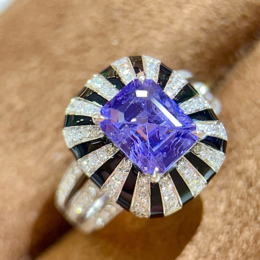 14k Gold 3.08 Ctw Natural Sapphire & Diamond Ring - 5