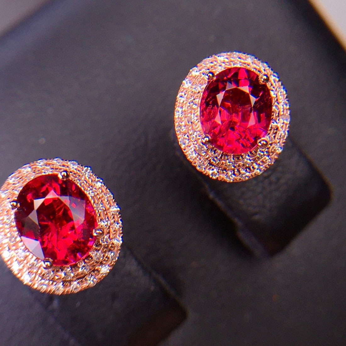 14k Gold 2.01 Ct Natural Tourmaline & Diamond Earrings - 4