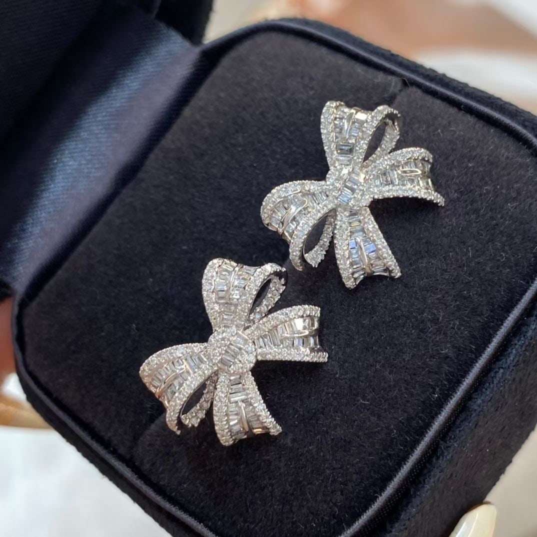 14k Gold 1 Ct Natural H Diamond Earrings - 6