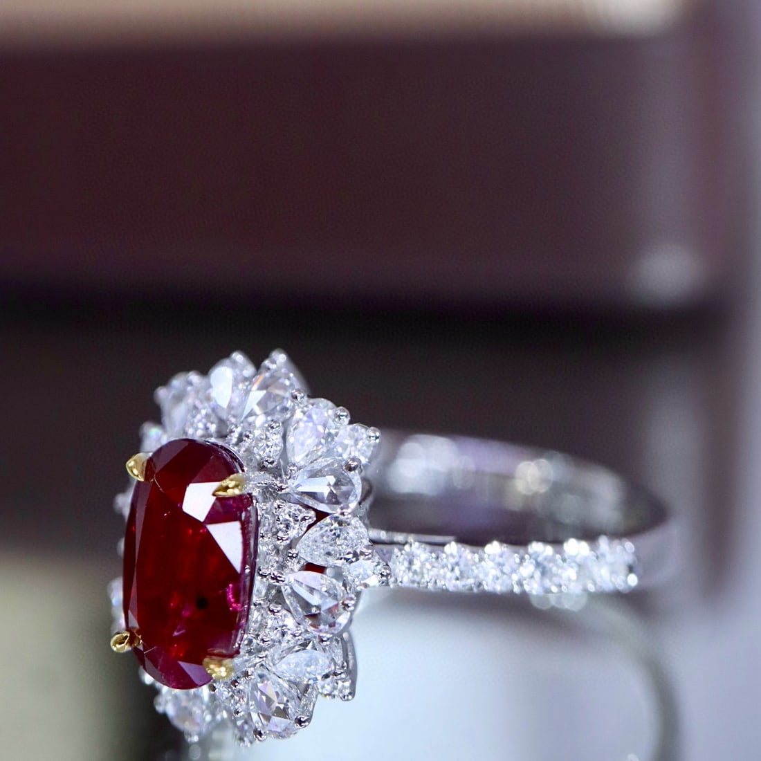 14k Gold 1.74 Ctw Natural Ruby & Diamond Ring - 7
