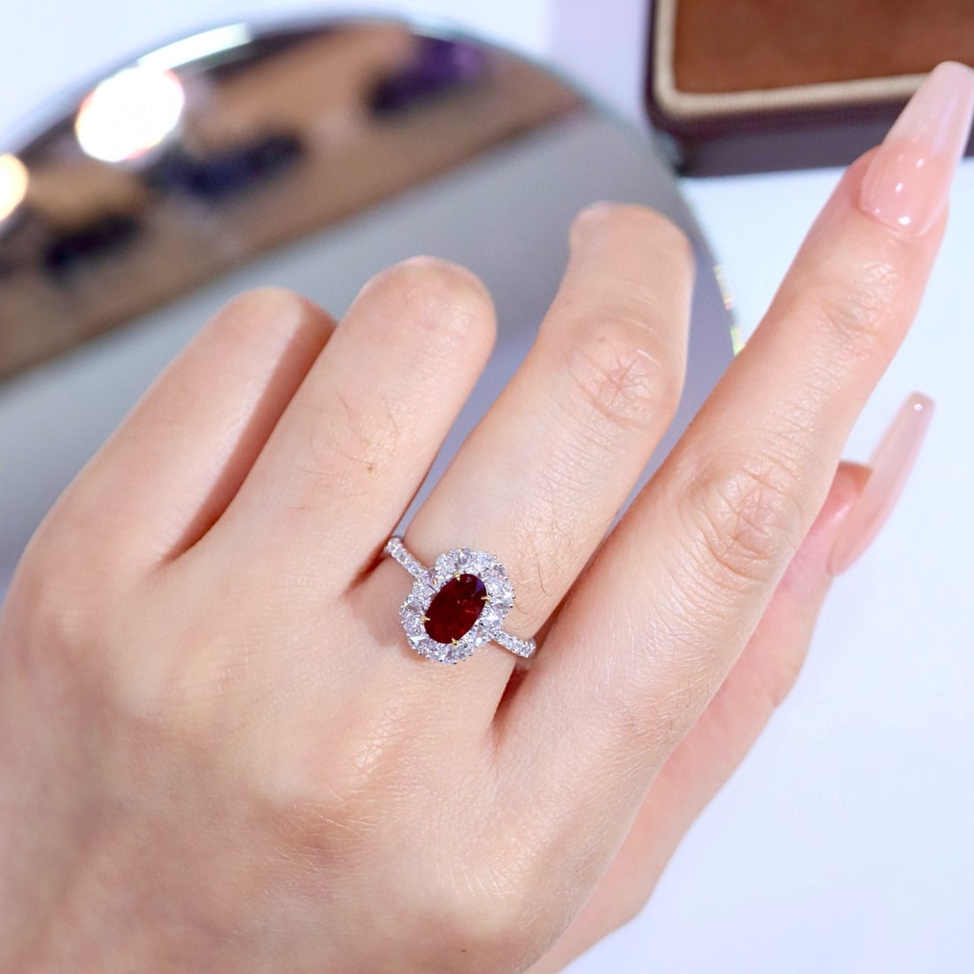 14k Gold 1.74 Ctw Natural Ruby & Diamond Ring - 8