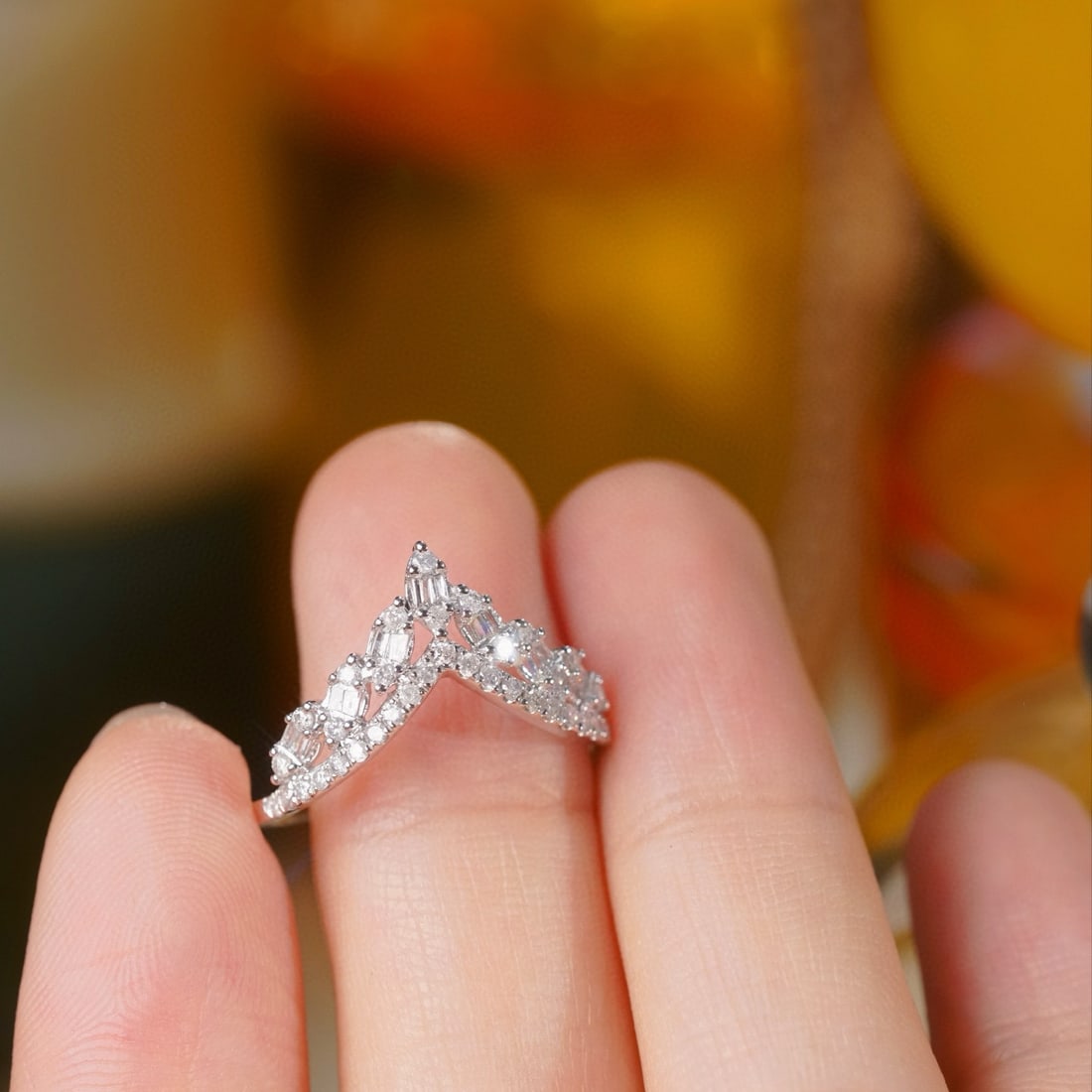14k Gold 0.40 Ct Natural H Diamond Ring: Ref:231036421 // gold content:14k gold // ring size:7. 25us // // main gemstone:diamond // shape:multiply // carat weight:0. 40ct // clarity grade:vs-si // color:h // treatment:natural // Low