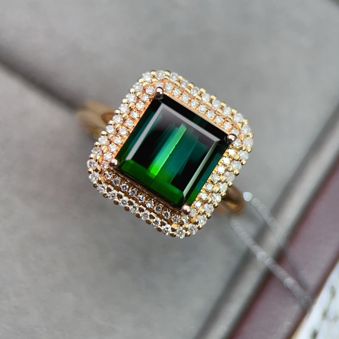 14k Gold 3.54 Ctw Natural Tourmaline & Diamond Ring - 3