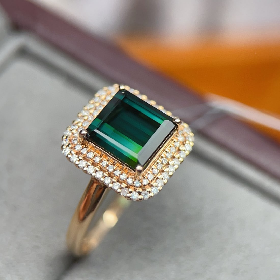 14k Gold 3.54 Ctw Natural Tourmaline & Diamond Ring - 5