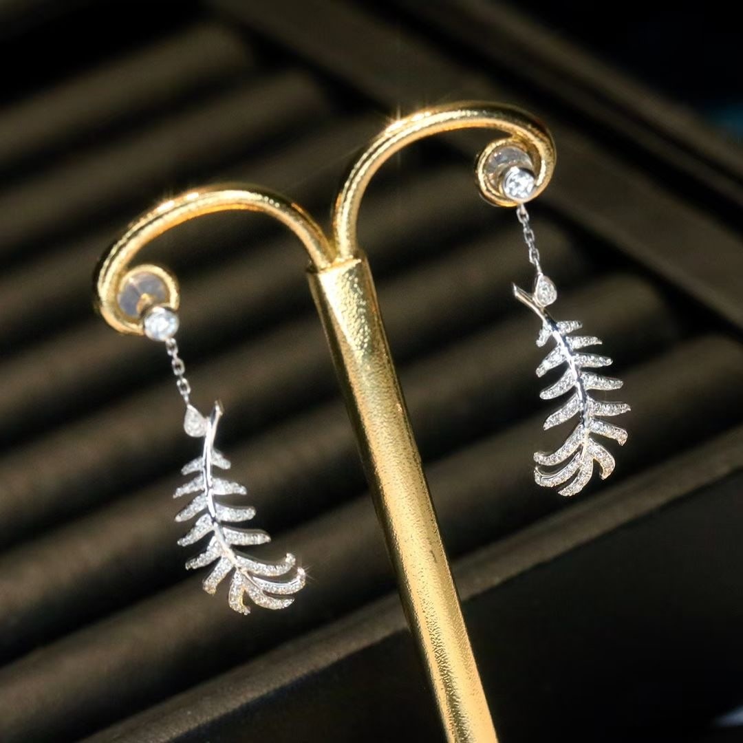 14k Gold 0.5 Ct Natural H Diamond Earrings - 3