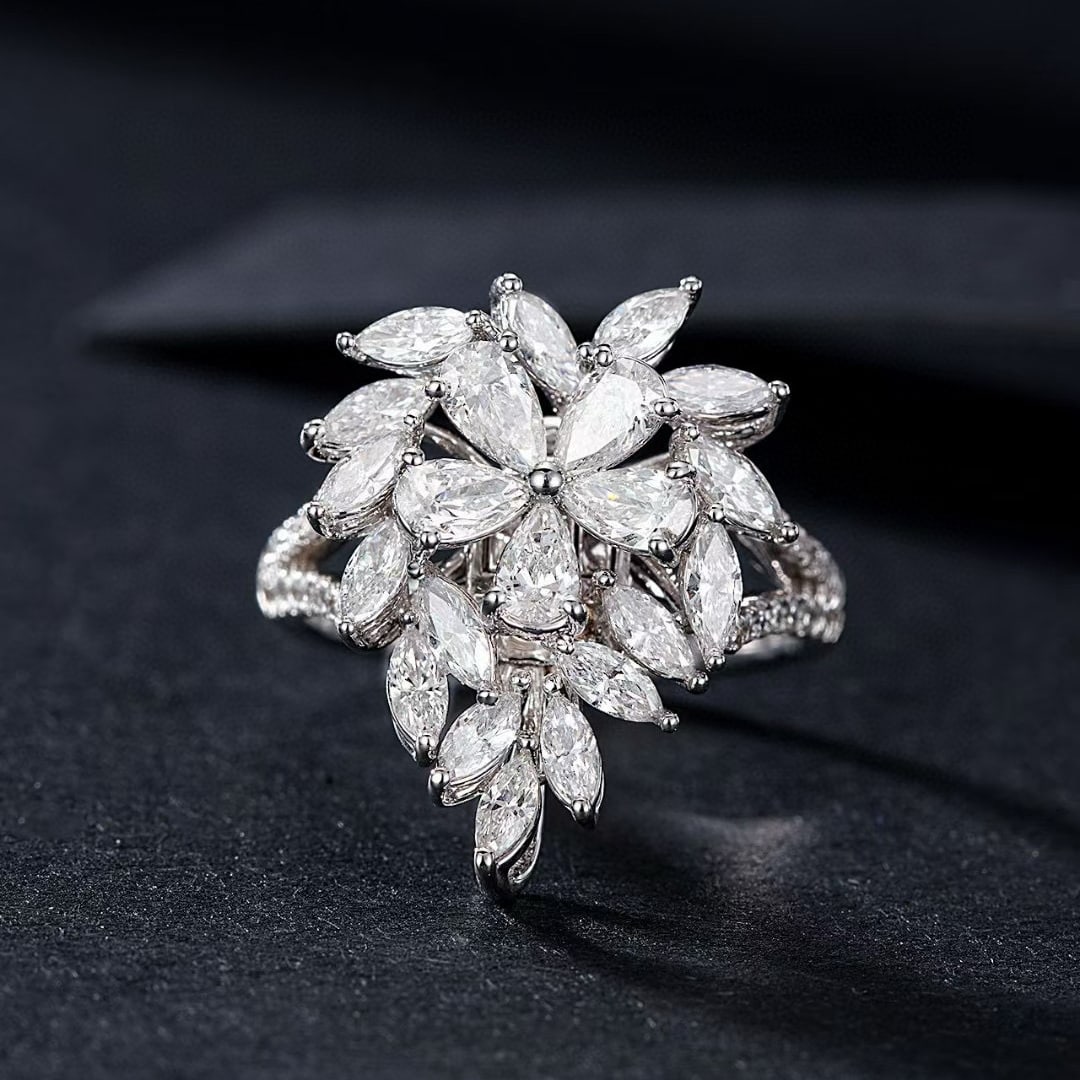 14k Gold 2.00 Ctw Natural H Diamond Ring/pendant( Without Chain ): Ref:231037039 // gold content:14k gold // ring size:7. 25us // // main gemstone:diamond // shape:multiply // carat weight:1. 79ct // clarity grade:vs-si // color:h // treatment:natural // // adjacent