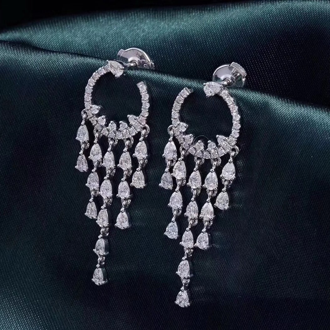 14k Gold 1.75 Ctw Natural H Diamond Earrings - 2