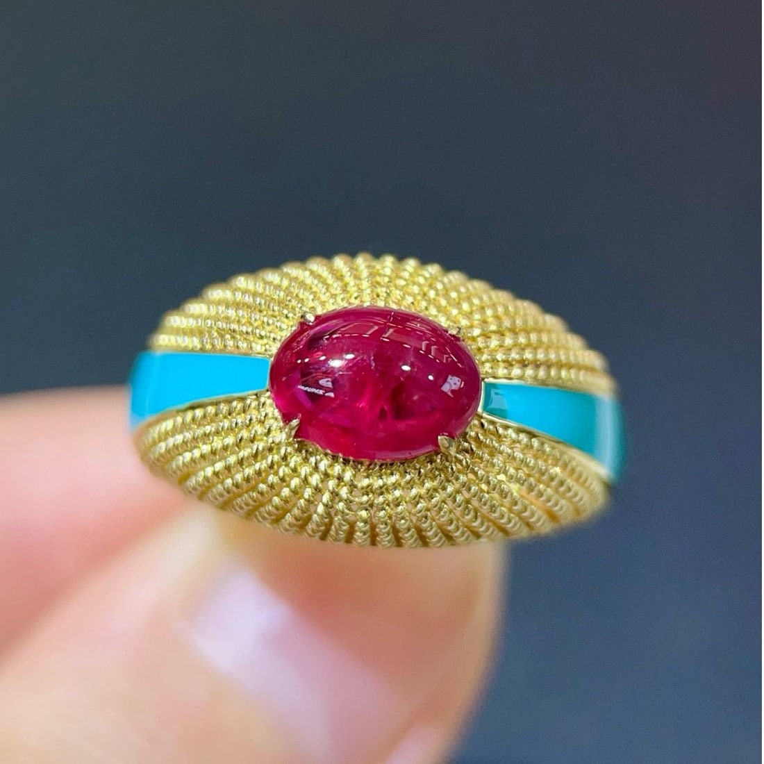 14k Gold 1.70 Ct Natural Ruby Ring