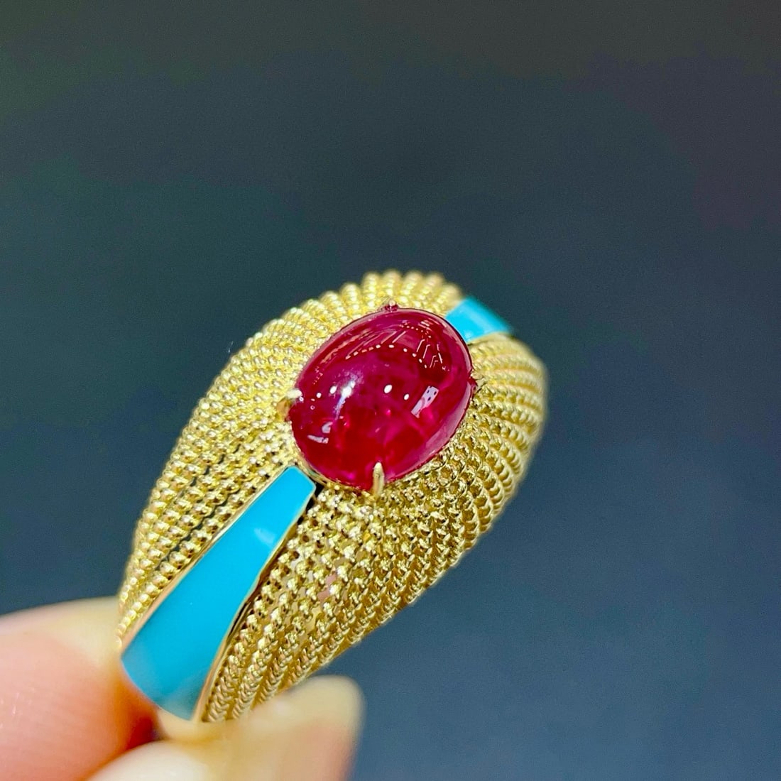 14k Gold 1.70 Ct Natural Ruby Ring - 2