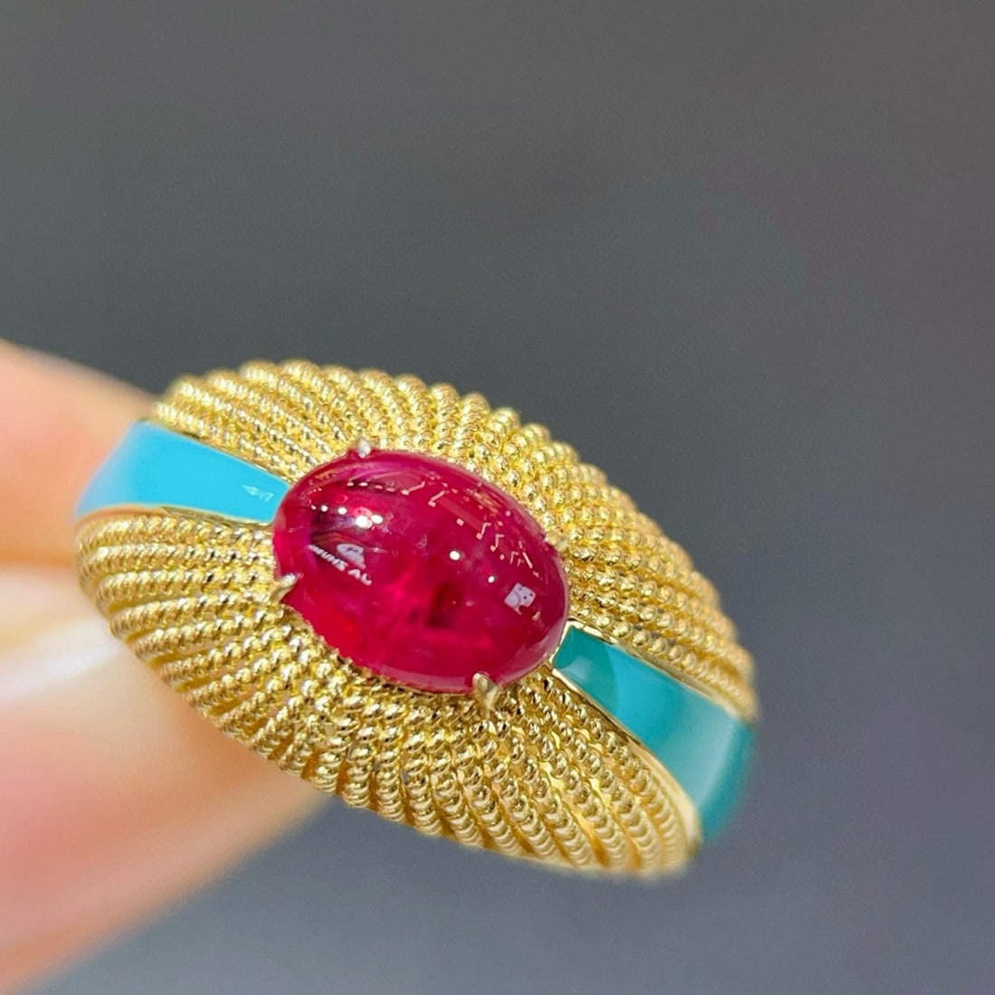14k Gold 1.70 Ct Natural Ruby Ring - 3