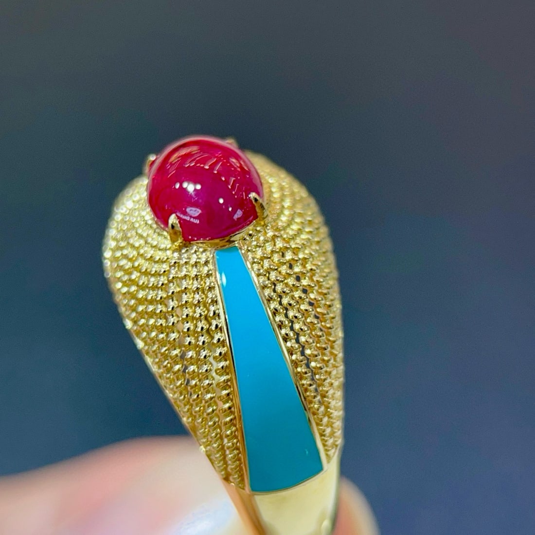 14k Gold 1.70 Ct Natural Ruby Ring - 4