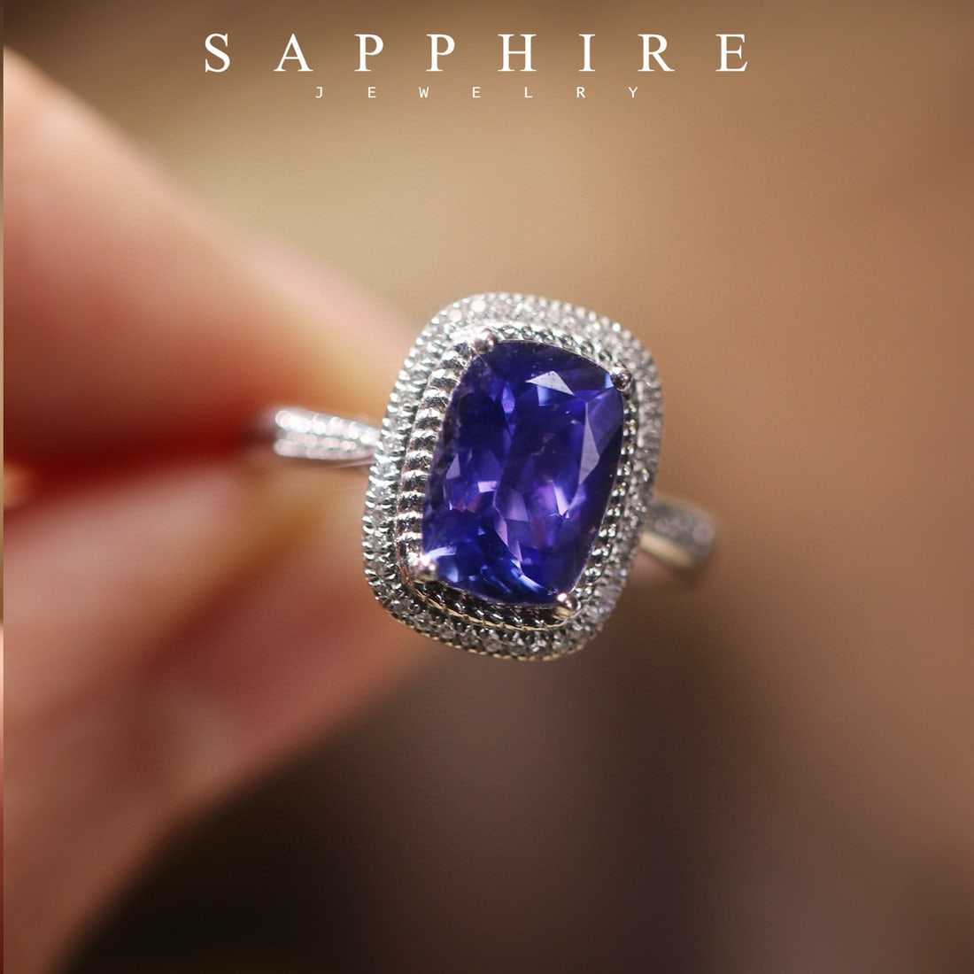 14k Gold 2.67 Ctw Natural Tanzanite & Diamond Ring - 5