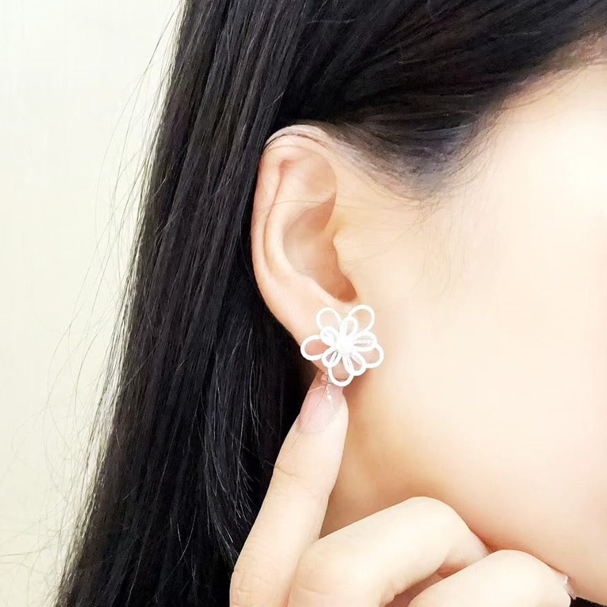 14k Gold 0.76 Ct Natural H Diamond Earrings - 5