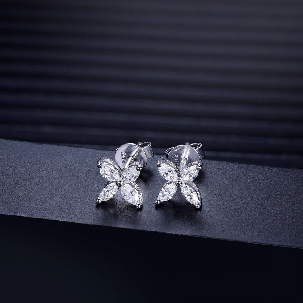 14k Gold 0.27 Ct Natural H Diamond Earrings: Ref:231037182 // gold content:14k gold // main gemstone:diamond // shape:marquise // carat weight:0. 27ct // clarity grade:vs-si // color:h // treatment:natural // Condition: New Low Estimate: 1800.00