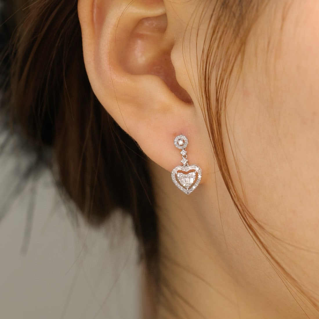 14k Gold 0.5 Ct Natural H Diamond Earrings - 5