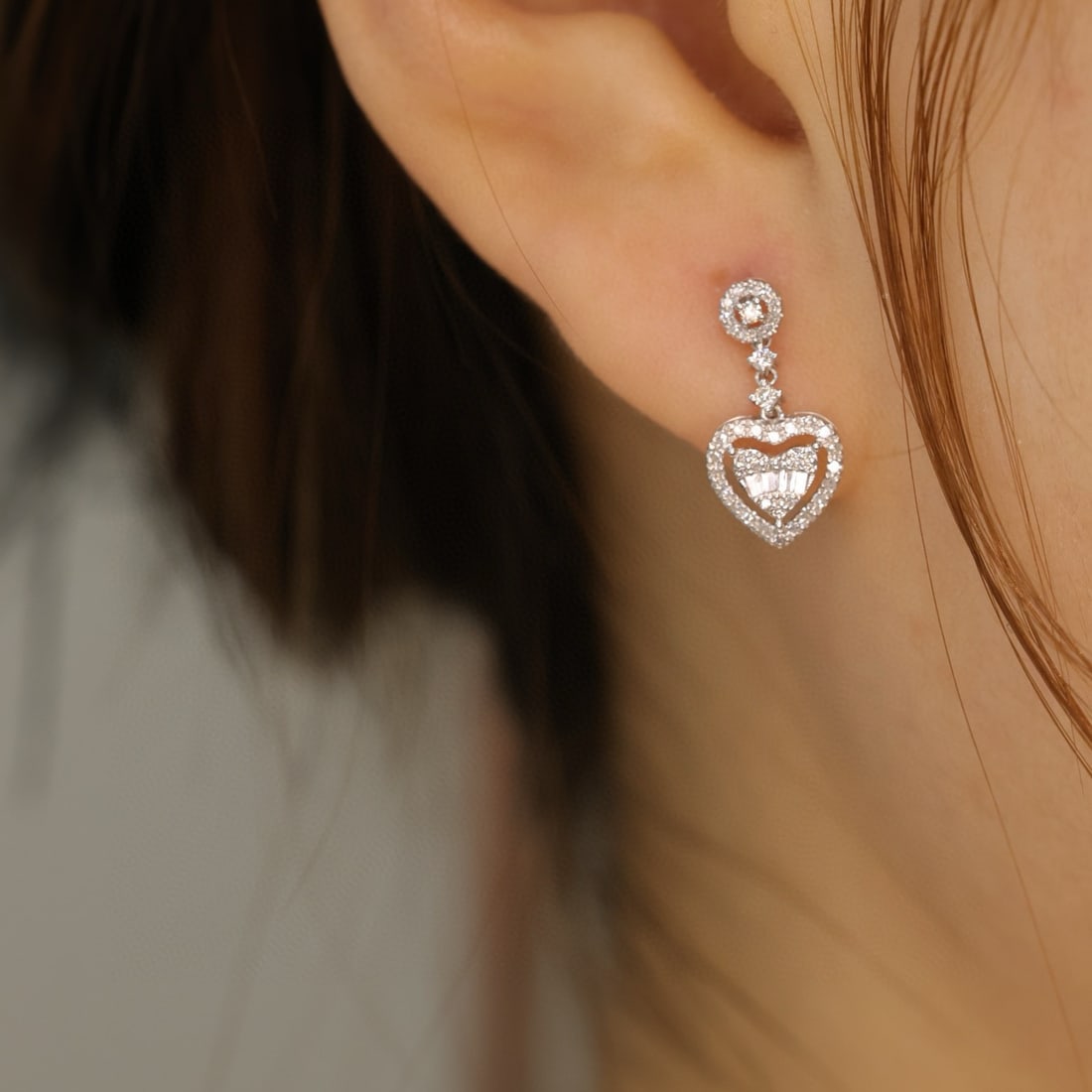14k Gold 0.5 Ct Natural H Diamond Earrings - 6