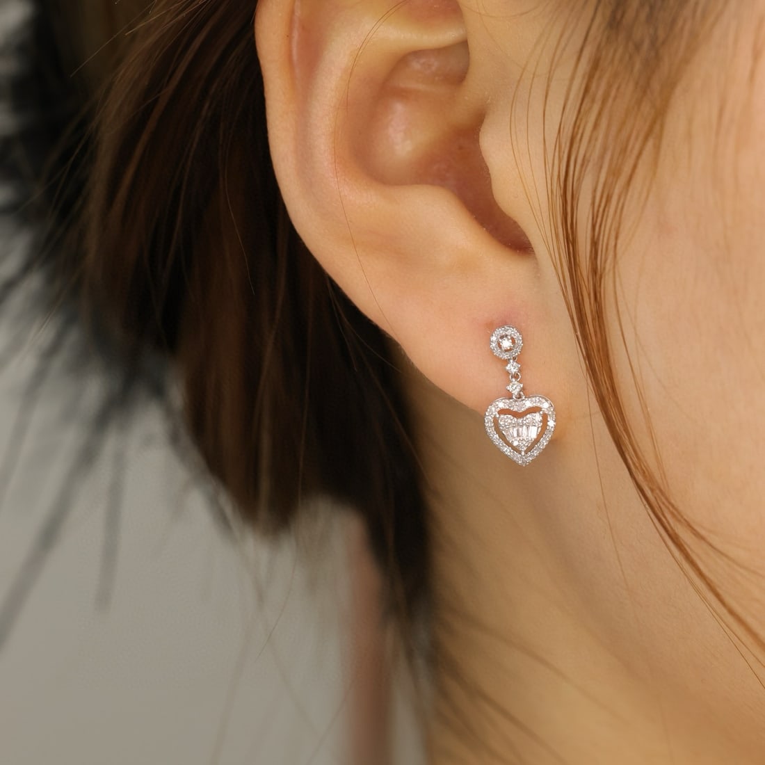 14k Gold 0.5 Ct Natural H Diamond Earrings - 7
