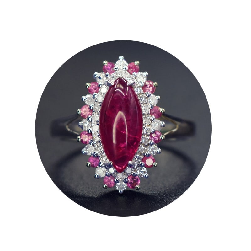 14k Gold 2.12 Ctw Natural Ruby & Diamond Ring - 2