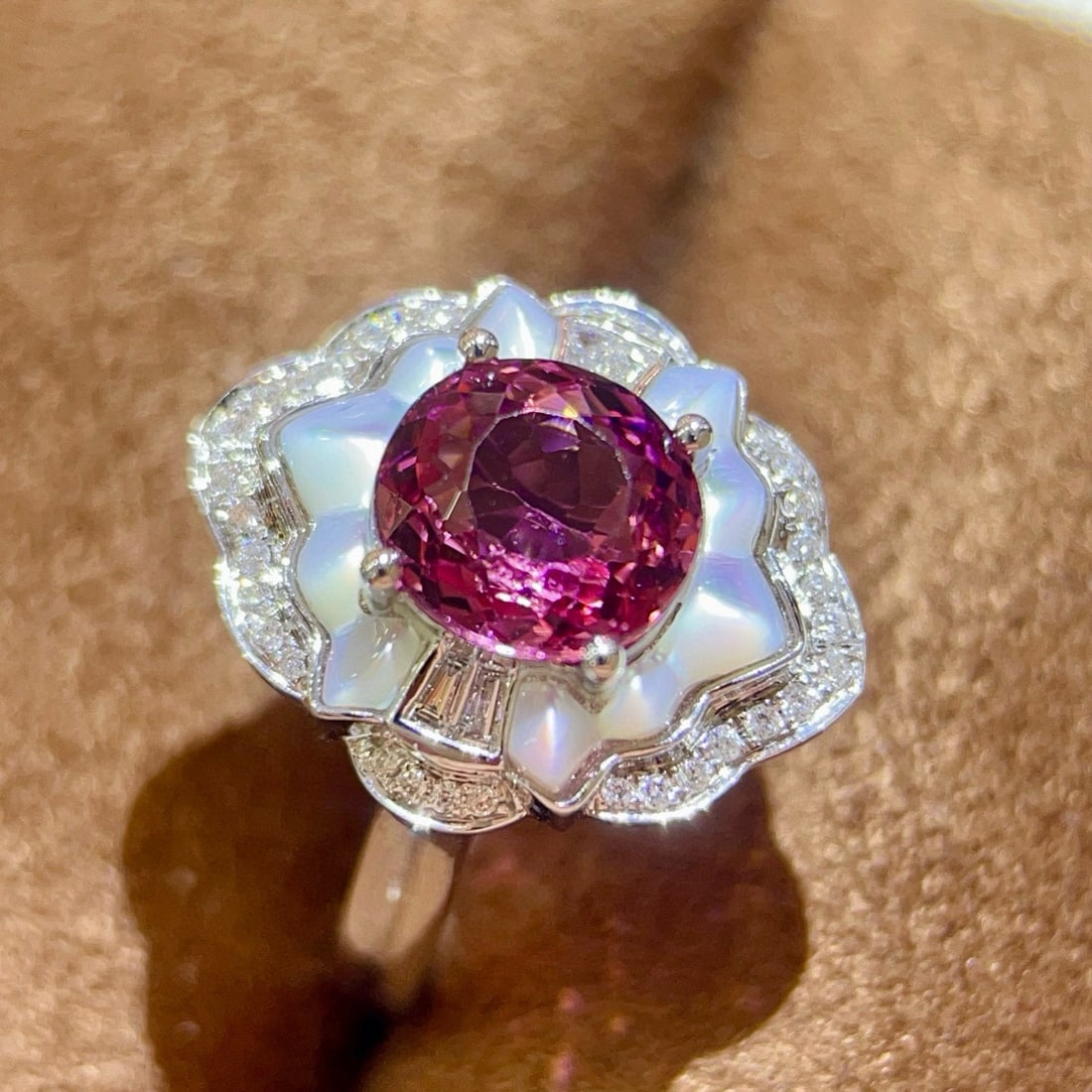 14k Gold 2.16 Ctw Natural Tourmaline & Diamond Ring - 2
