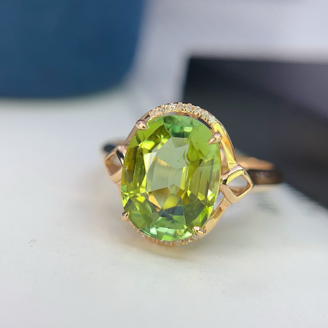 14k Gold 3.05 Ct Natural Tourmaline & Diamond Ring - 5