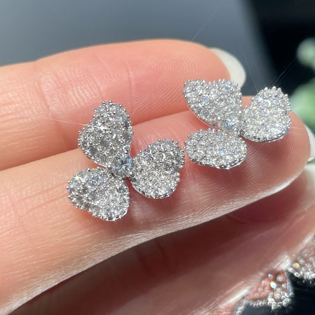 14k Gold 1 Ct Natural H Diamond Earrings - 5