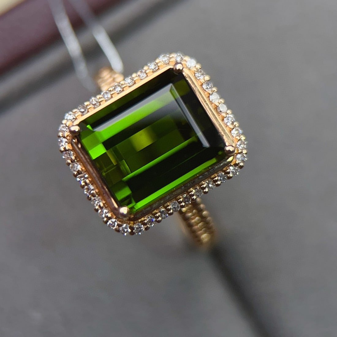 14k Gold 5.79 Ctw Natural Tourmaline & Diamond Ring - 3