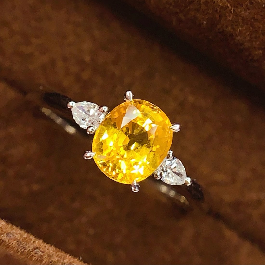 14k Gold 1.65 Ct Natural Sapphire & Diamond Ring - 3