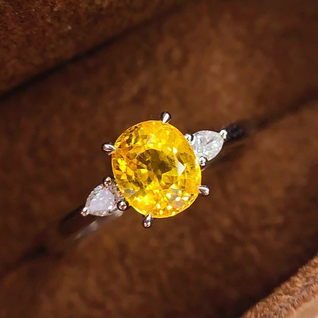 14k Gold 1.65 Ct Natural Sapphire & Diamond Ring - 4