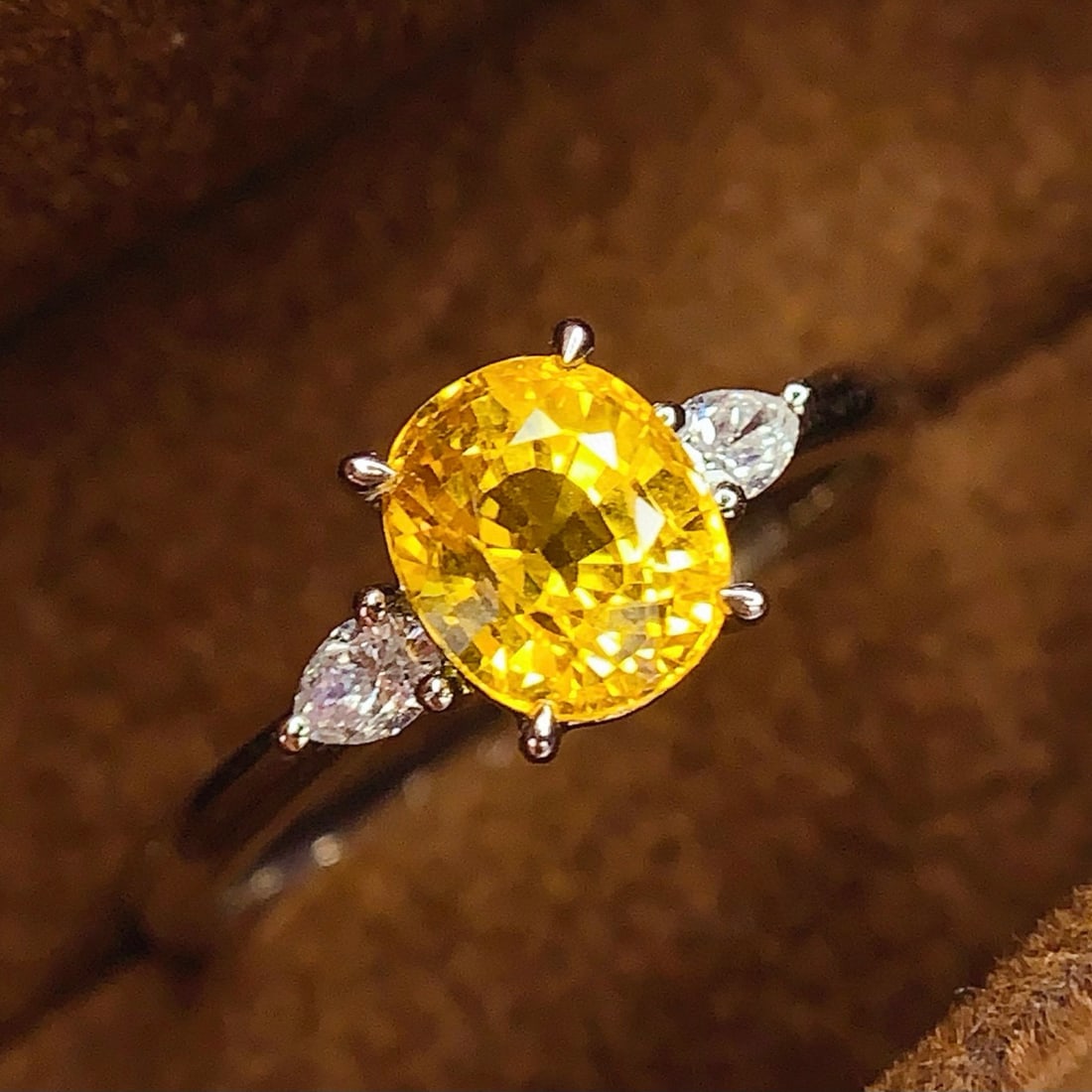 14k Gold 1.65 Ct Natural Sapphire & Diamond Ring - 5