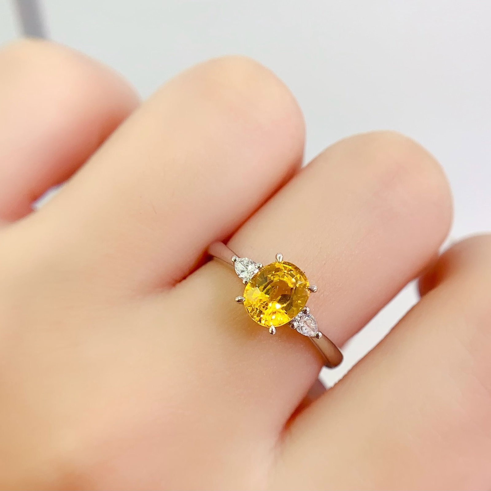 14k Gold 1.65 Ct Natural Sapphire & Diamond Ring - 7