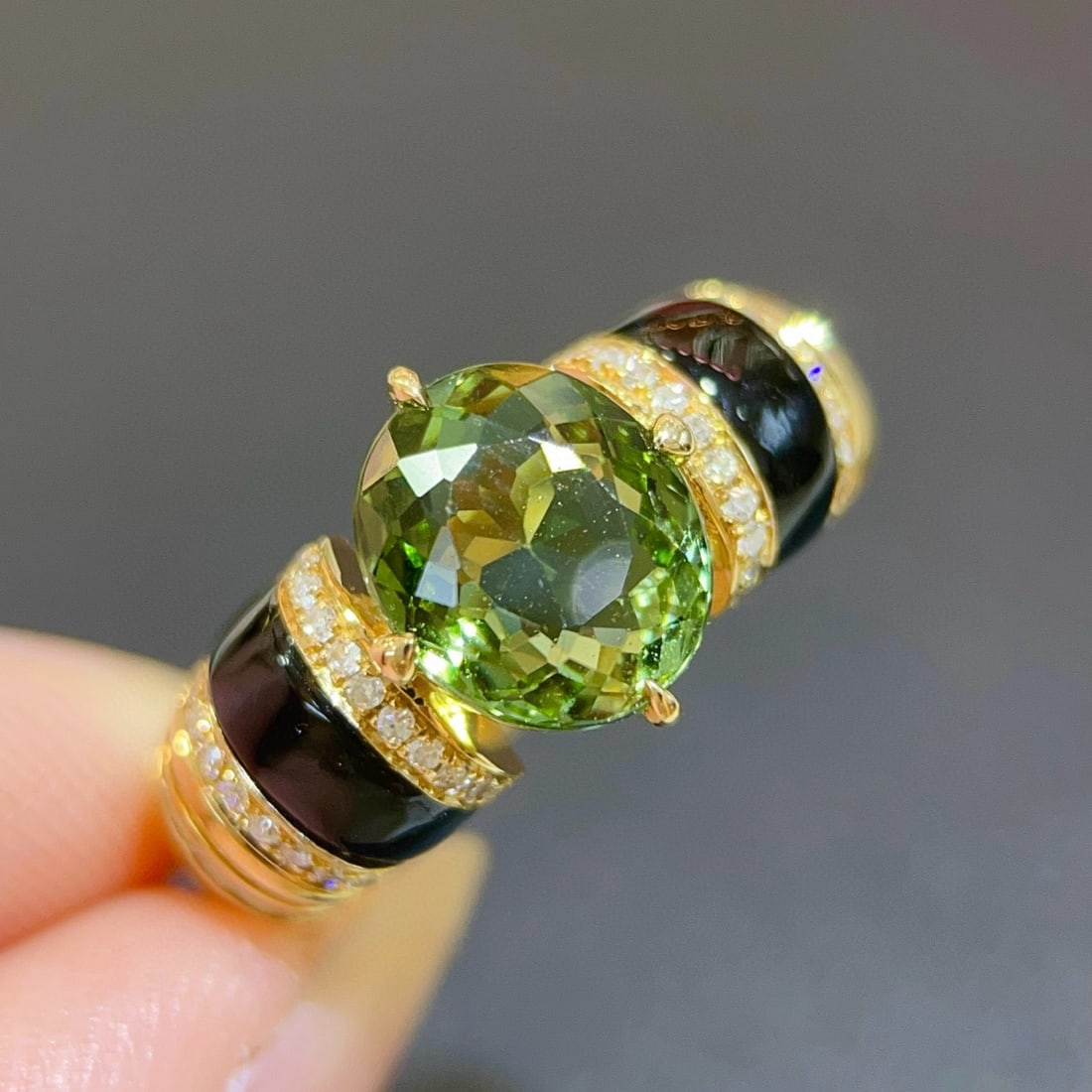 14k Gold 2.82 Ctw Natural Tourmaline & Diamond Ring - 2