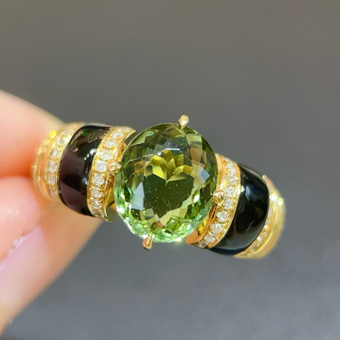 14k Gold 2.82 Ctw Natural Tourmaline & Diamond Ring - 3