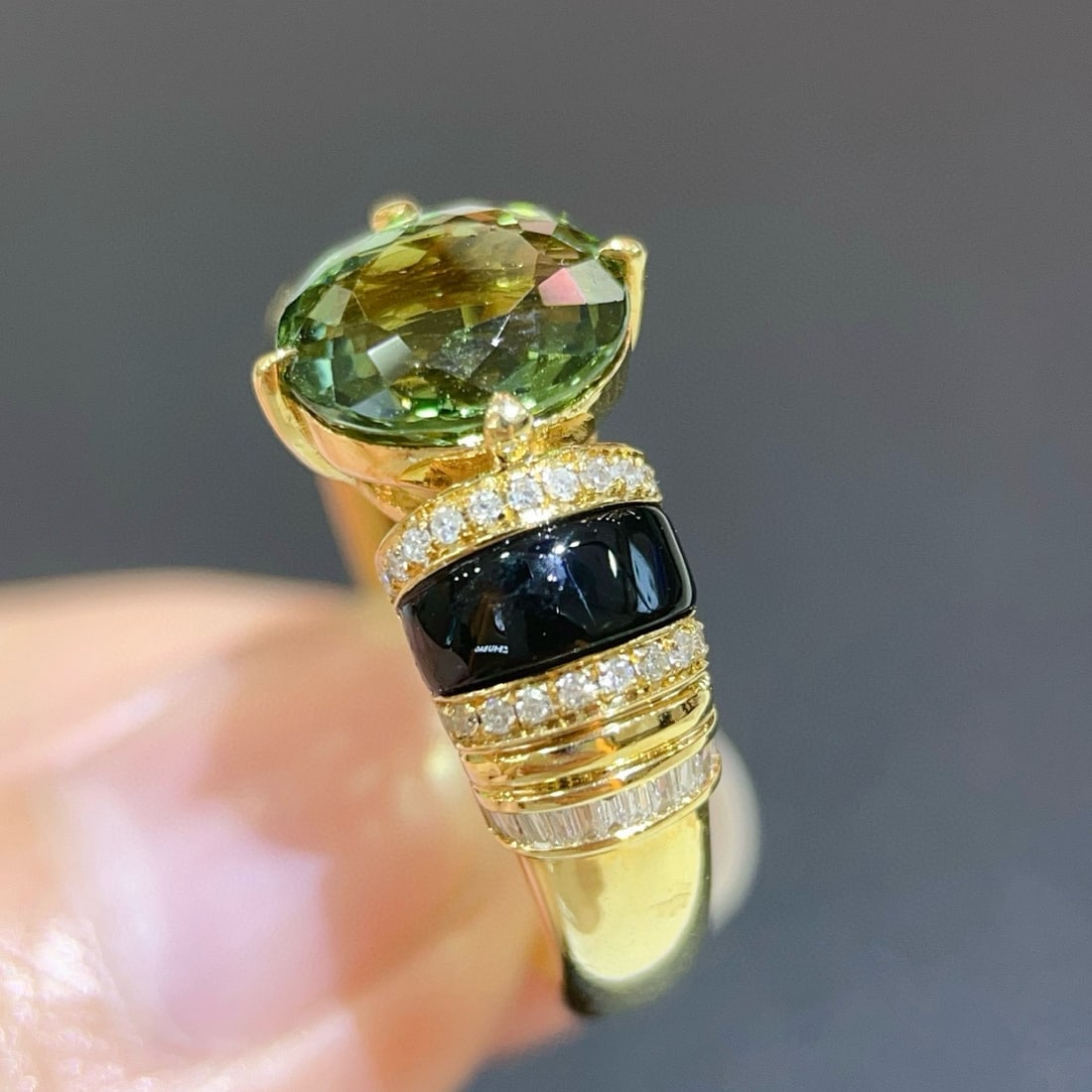 14k Gold 2.82 Ctw Natural Tourmaline & Diamond Ring - 4