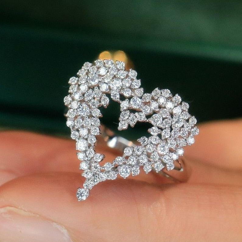 14k Gold 0.76 Ct Natural H Diamond Ring: Ref:231039036 // gold content:14k gold // ring size:7. 25us // // main gemstone:diamond // shape:round // carat weight:0. 76ct // clarity grade:vs-si // color:h // treatment:natural // cut grade:g //