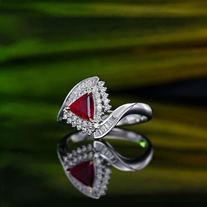 14k Gold 1.13 Ctw Natural Ruby & Diamond Ring - 2