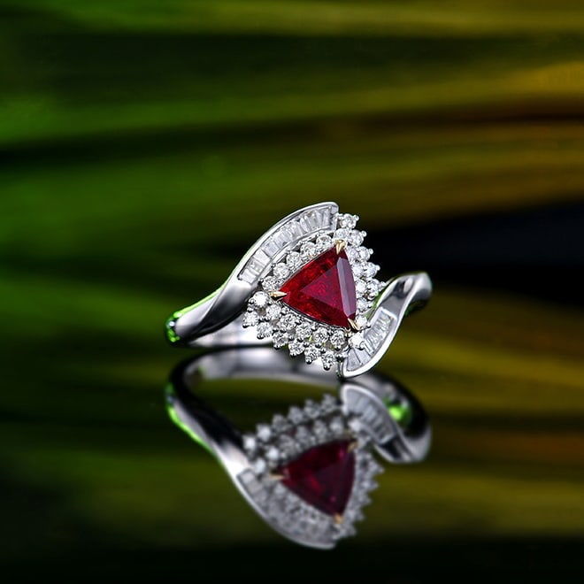 14k Gold 1.13 Ctw Natural Ruby & Diamond Ring - 3