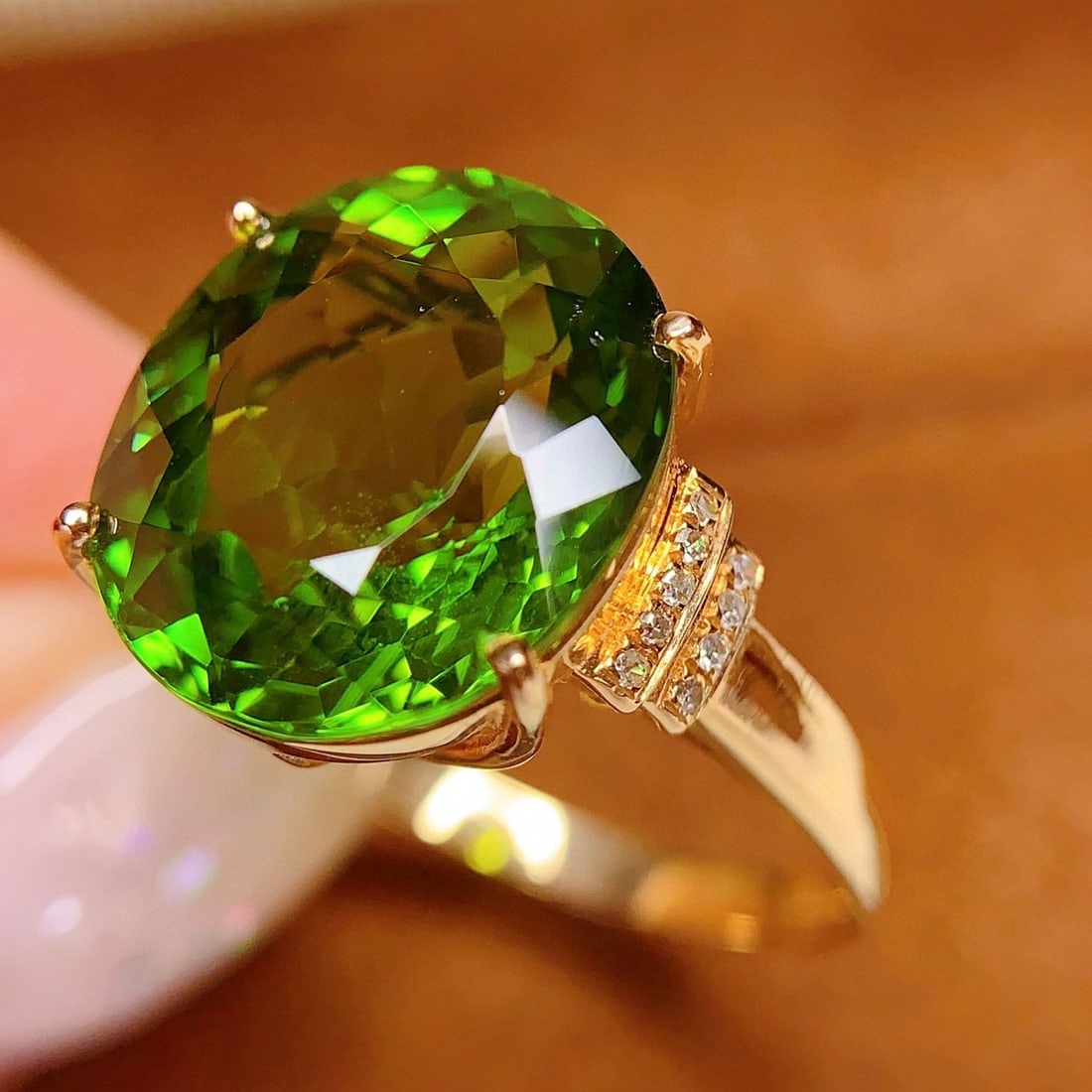 14k Gold 7.2 Ct Natural Tourmaline & Diamond Ring - 3
